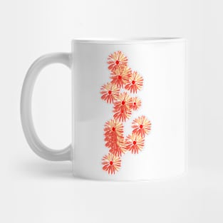 Flower daisy pattern cute red pink Mug